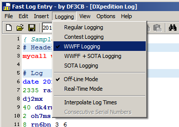 WWFF Logging